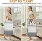 2 Pack Large Laundry Baskets, Laundry Hampers, Freestanding Waterproof - Image 6