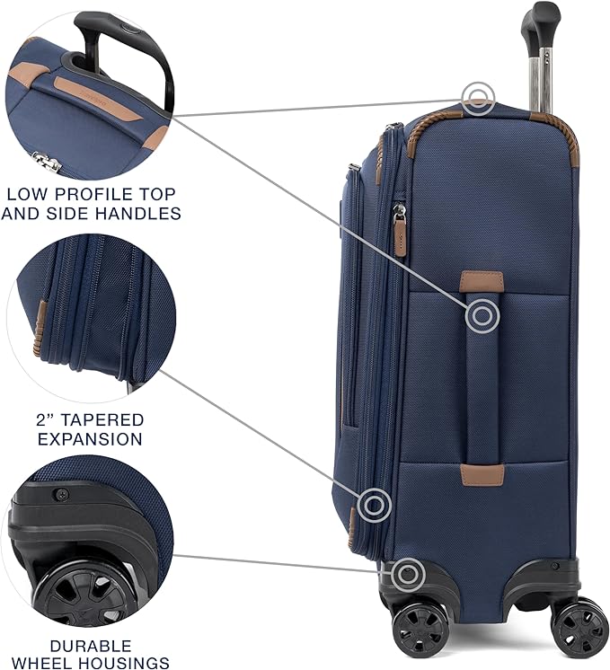 Travelpro Crew Classic Lightweight Softside Expandable Carry on Luggage - Image 4