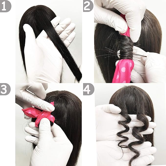 Aimin Heatless Curlers, Soft Hair Curlers To Sleep In, Overnight Heatless Curls For Long Hair, No Heat Foam Curlers, Satin Sponge Rollers For Hair (40 pcs, light colour) …