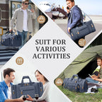Gonex Canvas Duffle Bag for Travel 60L Expandable Duffel Weekend Overnight Bag - Image 7