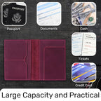 HIFA Leather Passport Holder, Handmade Passport Cover - Image 5