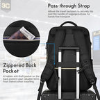 MOMUVO Large Travel Backpack Women, Flight Approved Carry On Backpack - Image 4