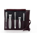 GERMANIKURE 5pc Manicure Set in Dark Purple Leather Case by GERMANIKURE