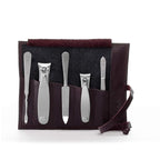 GERMANIKURE 5pc Manicure Set in Dark Purple Leather Case by GERMANIKURE