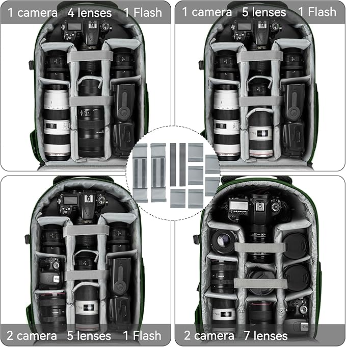 TORIBIO Camera Backpack, Hardshell DSLR Photography Camera Bag, Waterproof Hard - Image 2