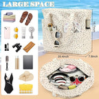 LEDAOU Beach Bag Waterproof Sandproof Women Tote Bag Pool Bag - Image 6