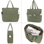 LEDAOU Large Beach Tote Bag Women Waterproof Sandproof Zipper Beach Tote Bag - Image 8