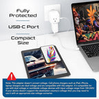 Ceptics World Travel Plug Adapter Set, Safe USB-C 3.0-2 USA Socket, 30W PD & QC - Image 3