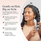 Kitsch Satin Heatless Curlers Set – Heatless Curls Overnight with 34" Hair Curler & 2 Satin Scrunchies, Comfortable No Heat Hair Curlers to Sleep In for Frizz-Free & Non-Damage Styling - Marble
