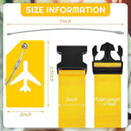 Weewooday 8 Pcs Luggage Straps Suitcase Tags Set - Image 2