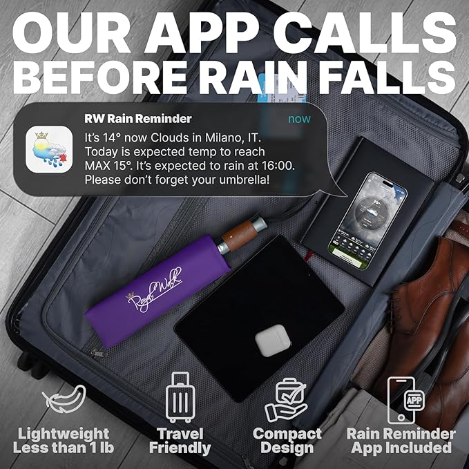 Royal Walk Windproof Folding Travel Umbrella Compact and Strong Luxurious Real - Image 6
