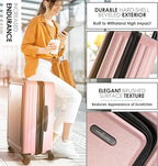 Hard Shell Luggage Sets with Spinner Wheels 4 Piece, Expandable Large Suitcases - Image 2