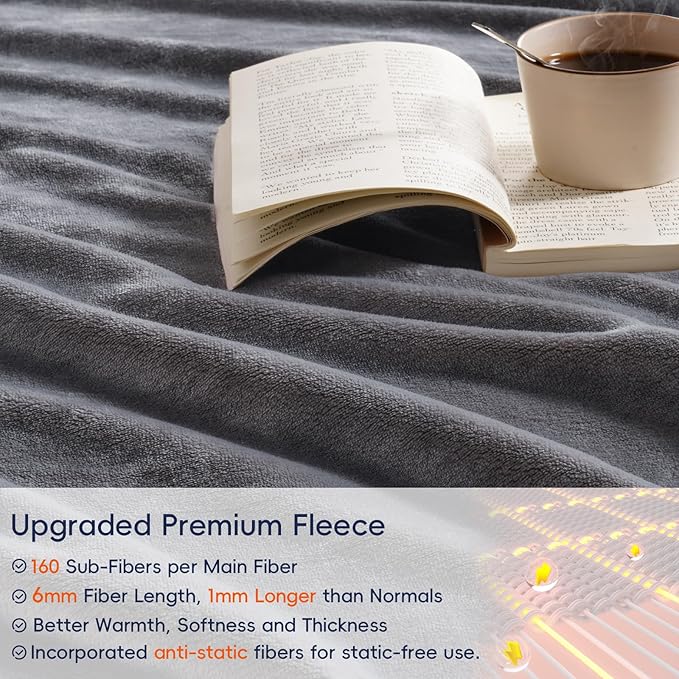 PHF Ultra Soft Fleece Throw Blanket, No Shed No Pilling Luxury Plush Cozy - Image 4