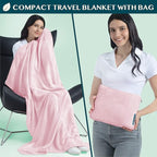 PAVILIA Travel Blanket Pillow, Soft Airplane Blanket 2-in-1 Combo Set, Plane - Image 2