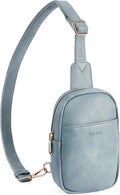 Telena Small Sling Bag for Women Leather Crossbody Fanny Packs Chest Bag for by Telena