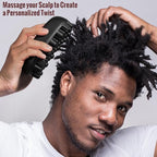 Belongtous Premium Twist Hair Sponge Brush, Twist Styler Comb Set for Men & Women, Metal Brush Pick and Twist Comb for Afro, Curly, Coiled, Short Hair
