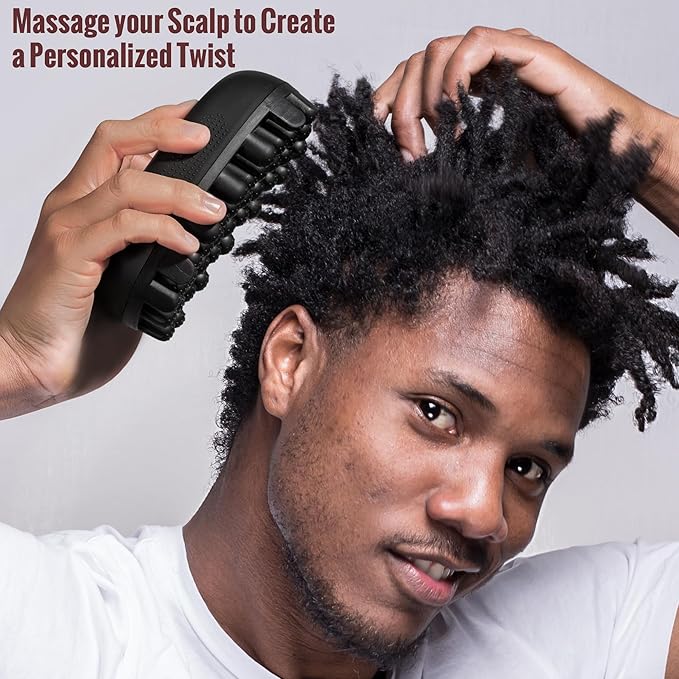 Belongtous Premium Twist Hair Sponge Brush, Twist Styler Comb Set for Men & Women, Metal Brush Pick and Twist Comb for Afro, Curly, Coiled, Short Hair