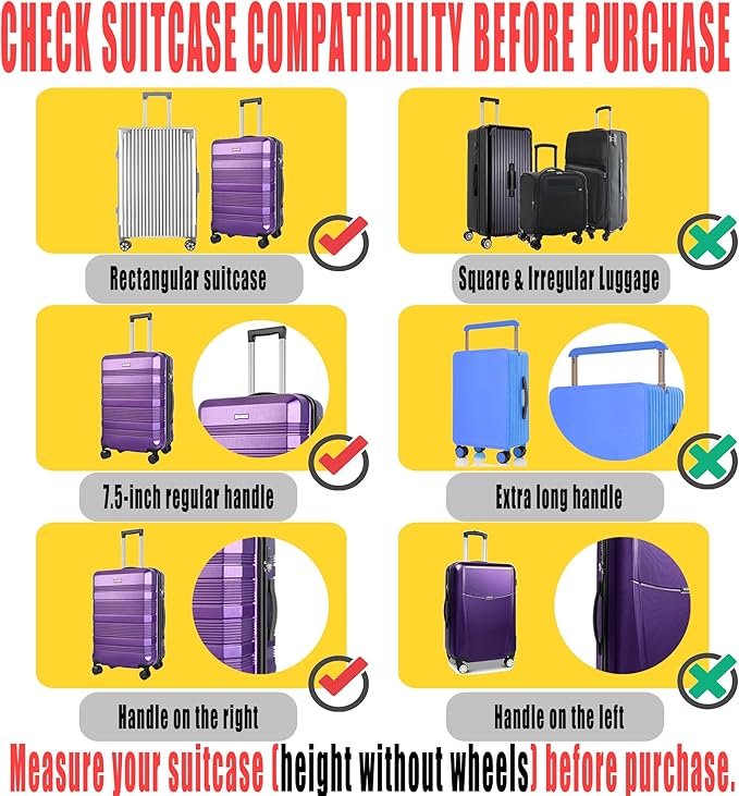 Suitcase Covers for Luggage – TSA Approved Clear PVC Luggage Protector Cover - Image 3