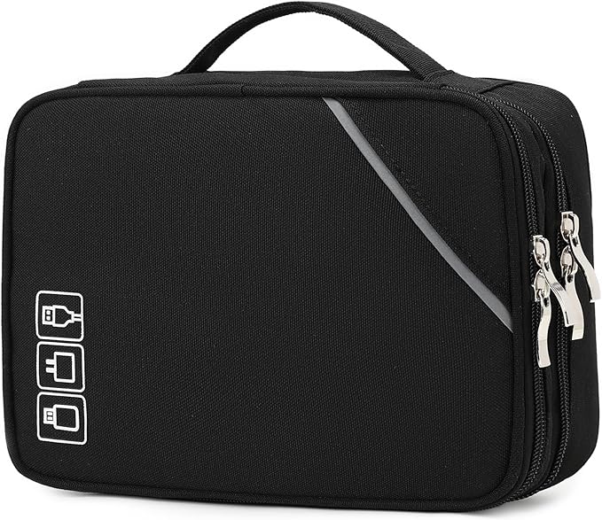 Lanola Electronic Organizer, Travel Cable Organizer Bag Pouch Electronic by Lanola