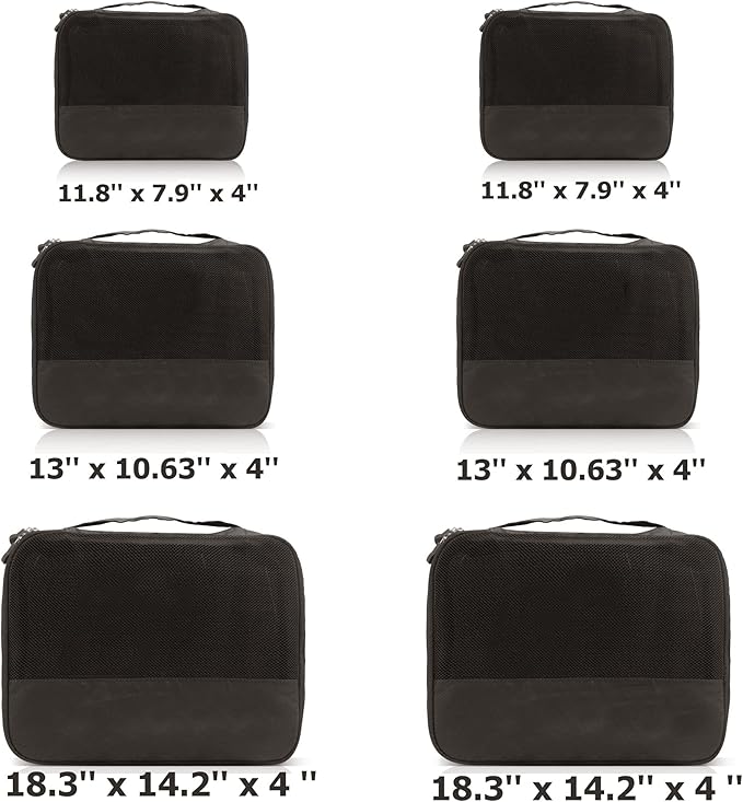 DoubleTrip Packing Cubes for Suitcases Carry on Luggage Organizer 6 Set Travel - Image 2