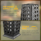 Solar Powered Outdoor Floor, 2 Piece Solar Outdoor Floor Lamps Lanterns - Image 5