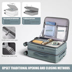 buy 0ne get 0ne free! Carry On Luggage Front Opening 20in Suitcase - Image 2