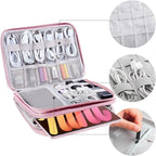 Electronic Organizer Travel Case, Travel Cable Bag, Water Resistant, Double - Image 5