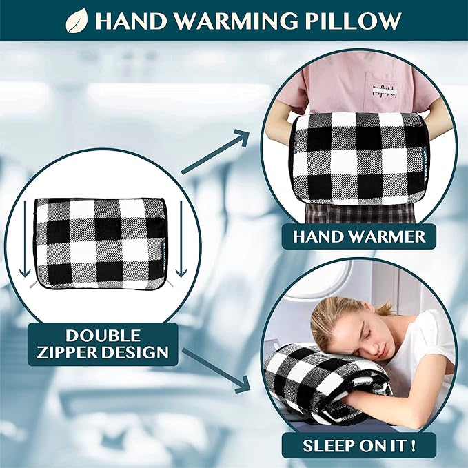 PAVILIA Travel Blanket Pillow, Soft Airplane Blanket 2-in-1 Combo Set, Plane - Image 4