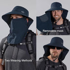 Sun Hat for Men Women with Neck Flap, UPF 50+ UV Protective Hiking Fishing Hats - Image 2