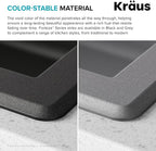 KRAUS Forteza 32-inch Undermount Single Bowl Granite Kitchen Sink in Grey - Image 10