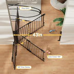Cumbor 29.2–43" Baby Gate for Stairs, Wall-Mounted, Expandable No Bottom Bar - Image 8