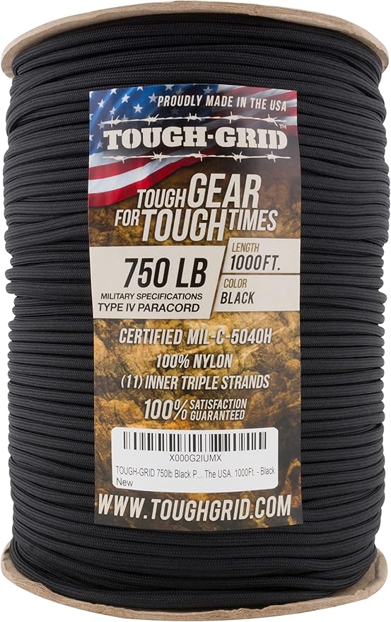 TOUGH-GRID 750 Paracord Rope Nylon Parachute Cord, Made in USA Survival Kit - Image 3
