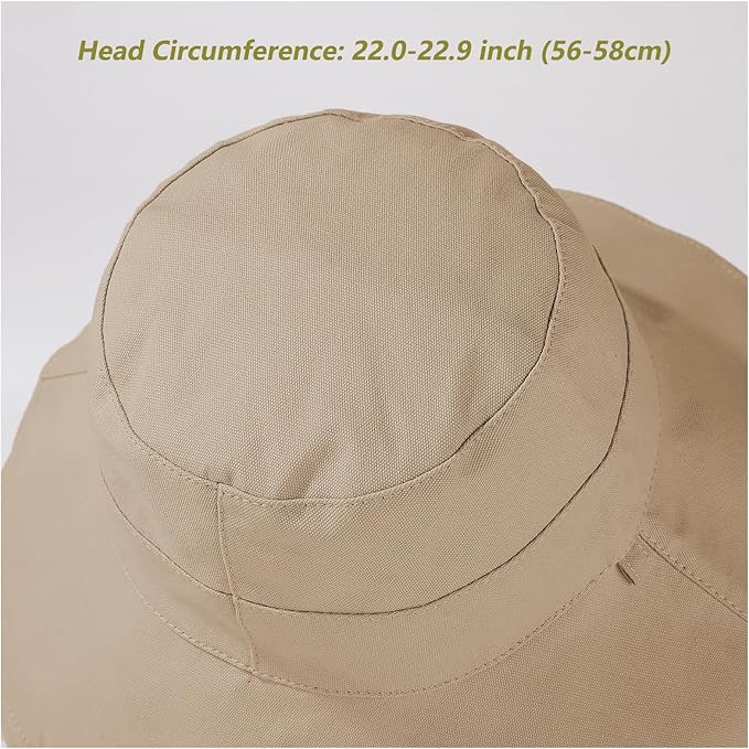 vidsel Womens Sun Hats Wide Brim Reversible Bucket Cotton Hat Packable Summer - Image 8