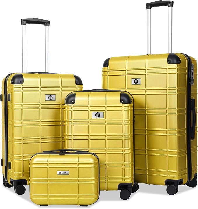 Luggage Sets 4 Piece, ABS PC Lightweight Suitcases by Ottsmn