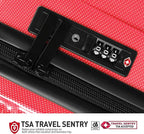 3 Piece Luggage Set, PC+ABS Lightweight Suitcase Sets - Image 3