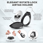 2 Pack AirTag Holders with Keychain - Image 5