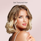 Thermal Brush, MINI & Tiny 1 Inch Ionic Curling Brush for Shiny Hair, Tourmaline Ceramic Ionic Curling Iron Brush for Short to Medium Hair, Adjustable Temperature, Dual Voltage, Compact-Size