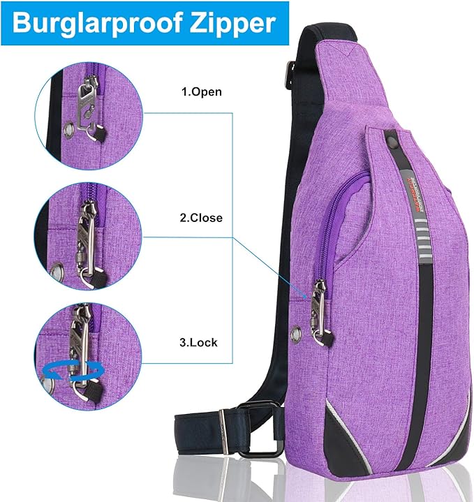 WATERFLY Small Crossbody Sling Backpack Anti Theft Backpack - Image 2