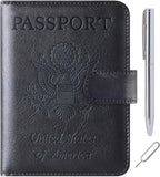 Passport Holder Cover Wallet Travel Essentials Leather Rfid Blocking Case by LOHASLIFE