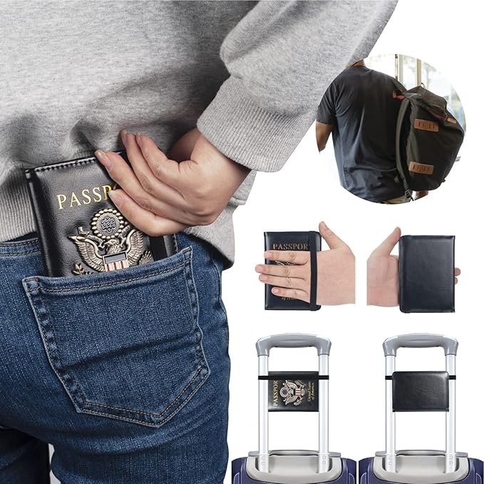 Passport Holder for Travel Passport Cover for Men Passport Wallet Case - Image 6