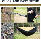 Camping Hammock with Mosquito Net and Sunshade, Backpacking Hammock with Ridge - Image 6