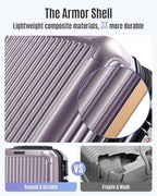 LIGHT FLIGHT Luggage Sets, Durable Hard Shell 3 Piece Set Suitcase - Image 4