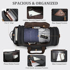 Gonex Canvas Duffle Bag 60L Travel Duffel Overnight Weekend Bag - Image 4