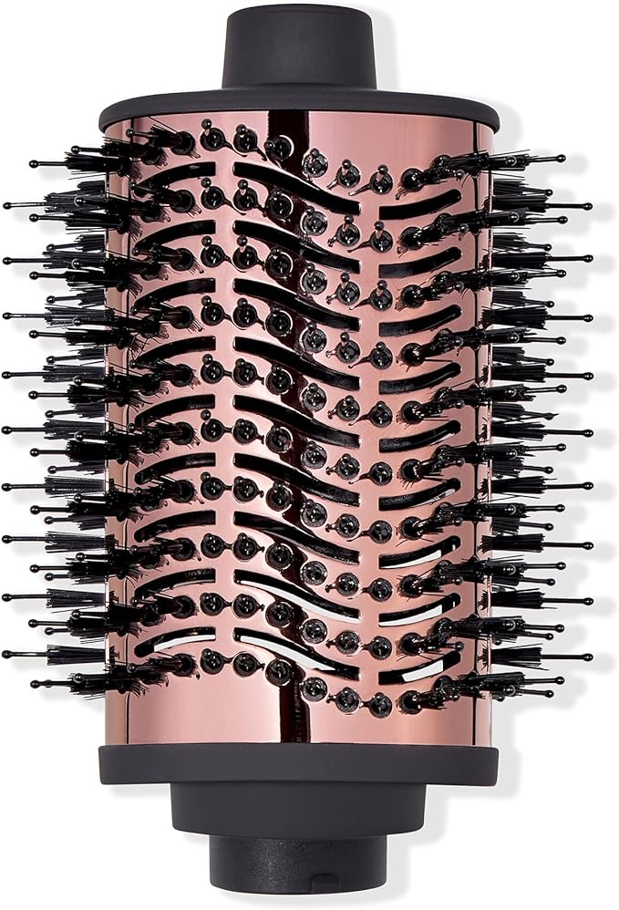 L'ANGE HAIR Multi-Volume Dryer Brush Attachment | Titanium Blow Dryer Brush Barrel for Volumizing & Styling | Tool Sold Separately | Attachment - Black - Oval 75mm