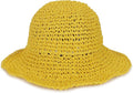Womens Wide Brim Straw Sun Hat Foldable Floppy Crochet Beach Hat by Voilipex