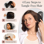 Kitsch Hair Brush Detangler – Flexi Flow Hair Brush for Women, Men & Kids | Detangling Brushes for Curly Hair with Bendable Frame, Bounce Curl Defining Brush for Wet or Dry Strands - Black