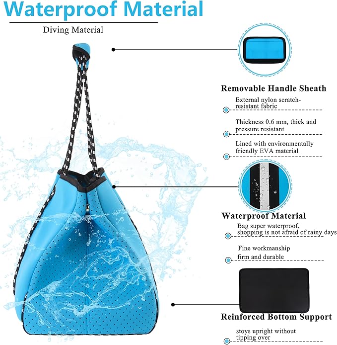 QOGiR Neoprene Multipurpose Beach Bag Tote - Image 9