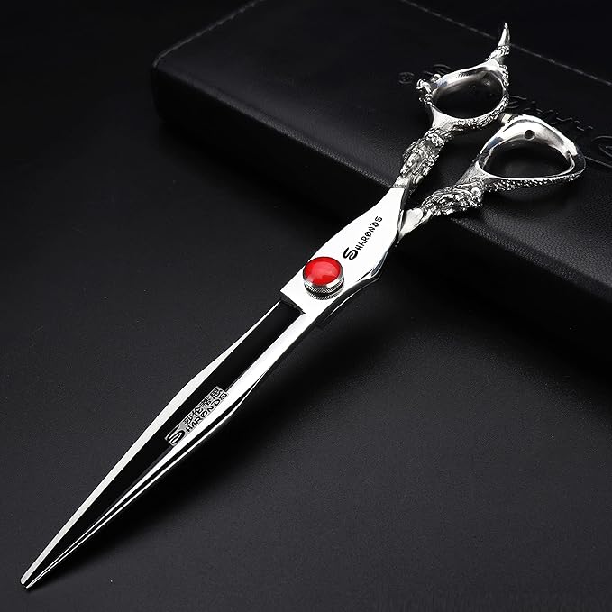 5.5/6 /7 Inch Purple Dragon Knight Professional Japanese Hair Scissors Barber Scissors Set (8 inch Cutting)