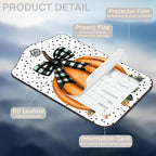 Pumpkin with Checkered Bow Set of 2 Luggage Tags - Image 3