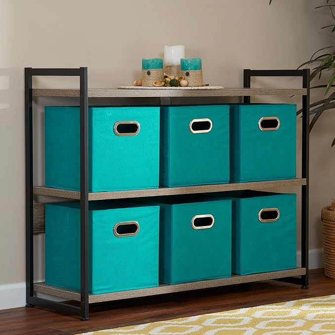 Household Essentials 83-1 Foldable Fabric Storage Bins | Set of 6 Cubby Cubes - Image 3